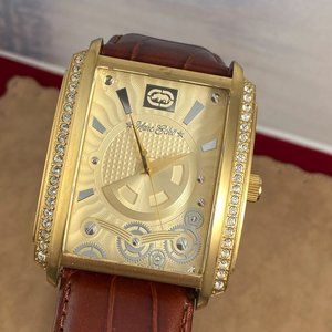 Marc Ecko Crystal King, Stainless Steel Case and Back Quartz Watch Analog